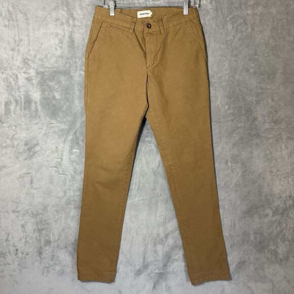 Taylor Stitch Pants Mens 31 Tan Slim Straight Chino Democratic Khakis 31x33.5